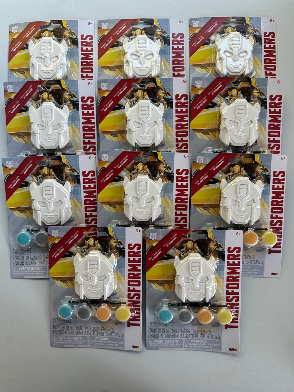 Transformers Bumblebee Paint Set - 11 Packaged Party Favors, Kid Craft Kits